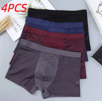 4 Pack Bamboo Fibre Men’s Boxer Shorts Breathable Soft Underwear Boxers